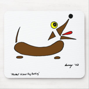 Abstracte Wiener Dog Mousepad Muismat