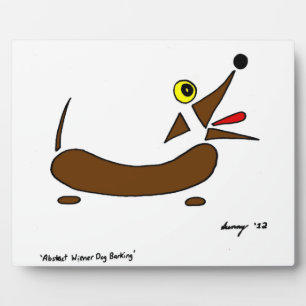 Abstracte Wiener Dog Plaque Fotoplaat