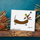 Abstracte Wiener Dog Plaque Fotoplaat (Zijkant)