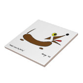 Abstracte Wiener Dog Tegel Tegeltje (Zijkant)