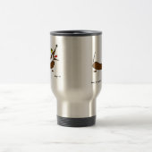 Abstracte Wiener Dog Travel Mug Reisbeker (Center)