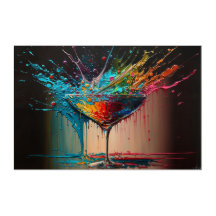 Abstracte wijn en cocktail