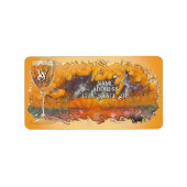 Abstracte wijnzonsondergang 0612 Adres Etiket (Voorkant)