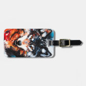 Abstracte Wilde Geest Wolf Bagagelabel (Voorkant horizontaal)