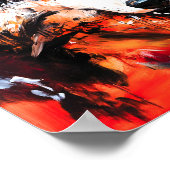 Abstracte Wilde Geest Wolf Poster (Hoek)