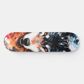 Abstracte Wilde Geest Wolf Skateboard (Horizontaal)