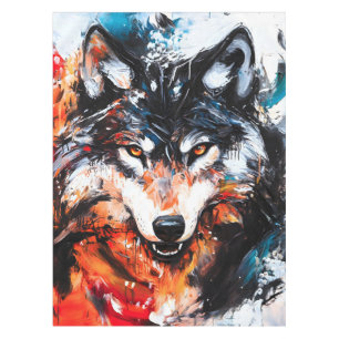 Abstracte Wilde Geest Wolf Tafelkleed