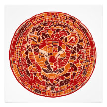 Abstracte wilde kattenkop