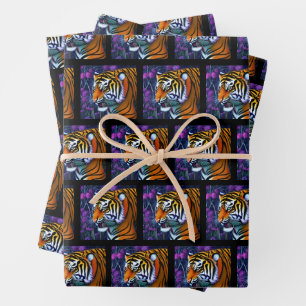 Abstracte Wilde Majestic Predator Tiger Inpakpapier Vel