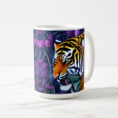 Abstracte Wilde Majestic Predator Tiger Koffiemok (Voorkant rechts)