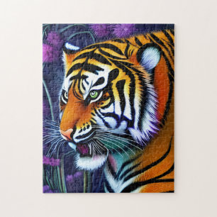 Abstracte Wilde Majestic Predator Tiger Legpuzzel