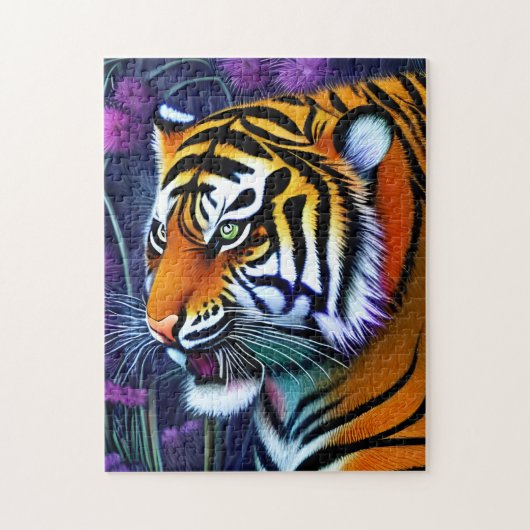 Abstracte Wilde Majestic Predator Tiger Legpuzzel (Verticaal)