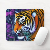Abstracte Wilde Majestic Predator Tiger Muismat (Met muis)