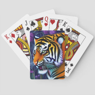 Abstracte Wilde Majestic Predator Tiger Pokerkaarten