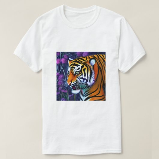 Abstracte Wilde Majestic Predator Tiger T-shirt (Design voorkant)