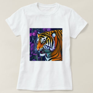 Abstracte Wilde Majestic Predator Tiger T-shirt