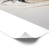 Abstracte wilde paarden in beweging perfect poster (Hoek)