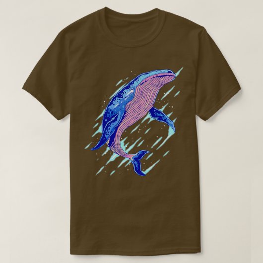 Abstracte wilde walvis t-shirt (Design voorkant)