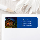 Abstracte Wilderness Little Cabin Etiket (Insitu)