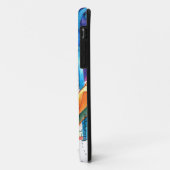 Abstracte Winter Fun IPhone Case (Achterkant/links)