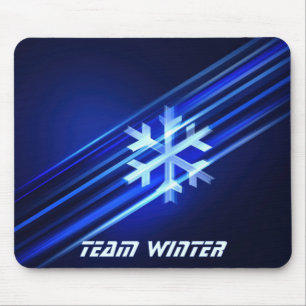 Abstracte winterillustratie met sneeuwvlok muismat