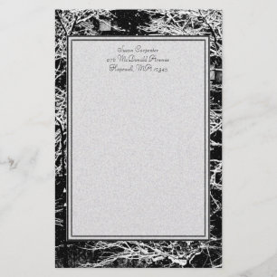 abstracte winterkantoorbenodigdheden briefpapier