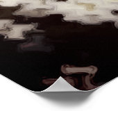 Abstracte witte bloemen poster (Hoek)