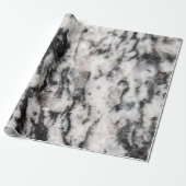 Abstracte witte en zwarte vlekken paspoorthouder cadeaupapier (Uitgerold)