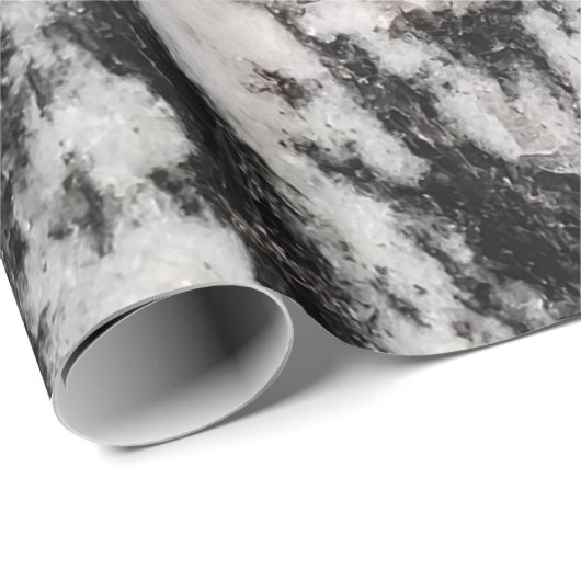 Abstracte witte en zwarte vlekken paspoorthouder cadeaupapier (Rol Hoek)