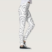 Abstracte witte Leggings met schuifwiel (Rechts)