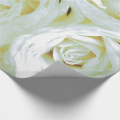 Abstracte witte rozen Tuin Elegant Floral Wrappin Cadeaupapier (Hoek)