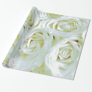 Abstracte witte rozen Tuin Elegant Floral Wrappin Cadeaupapier