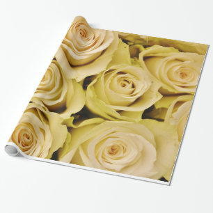 Abstracte witte rozen Tuin Elegant Floral Wrappin Cadeaupapier