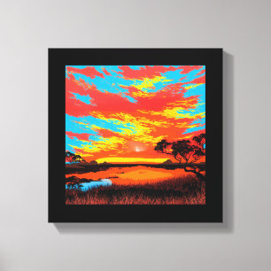 Abstracte woestijn achtergrond canvasprint #3 canvas afdruk