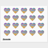 Abstracte woestijn - Sunset Sky Artwork Hart Sticker (Vel)