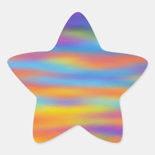 Abstracte woestijn - Sunset Sky Artwork Ster Sticker (Voorkant)