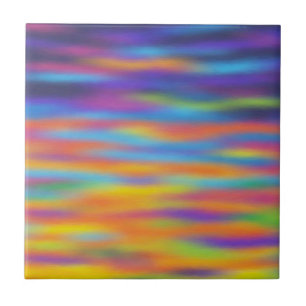 Abstracte woestijn zonsondergang hemel kunstwerk tegeltje