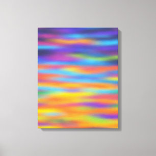 Abstracte Woestijn Zonsondergang Lucht Kunstwerk Canvas Afdruk