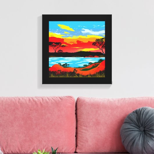 Abstracte woestijnachtergrond #5 Canvas Afdrukken (Insitu (Woonkamer))