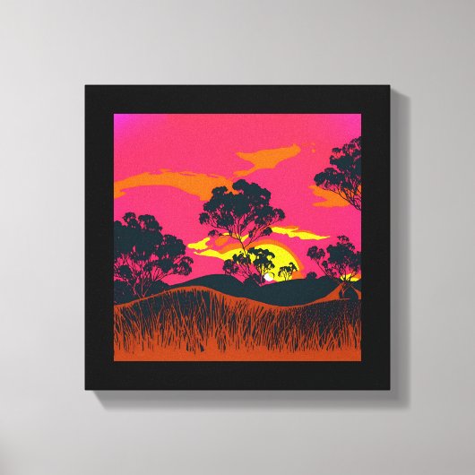 Abstracte woestijnachtergrond landschap art. 6 canvas afdruk (Voorkant)