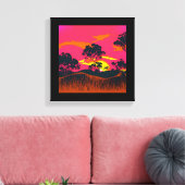 Abstracte woestijnachtergrond landschap art. 6 canvas afdruk (Insitu (Woonkamer))