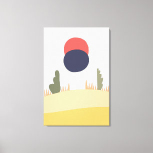 Abstracte woestijnmoonstijg canvas afdruk