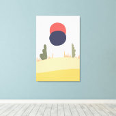 Abstracte woestijnmoonstijg canvas afdruk (Insitu (Houten vloer))