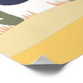 Abstracte woestijnmoonstijg poster (Hoek)