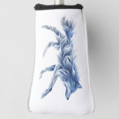 Abstracte Wolf Art: Geometrische dierlijke illustr Golfheadcover (Draai 90)