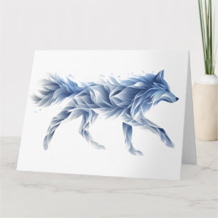 Abstracte Wolf Art: Geometrische dierlijke illustr Kaart