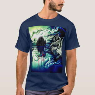 Abstracte Wolf & Bossen T-shirt
