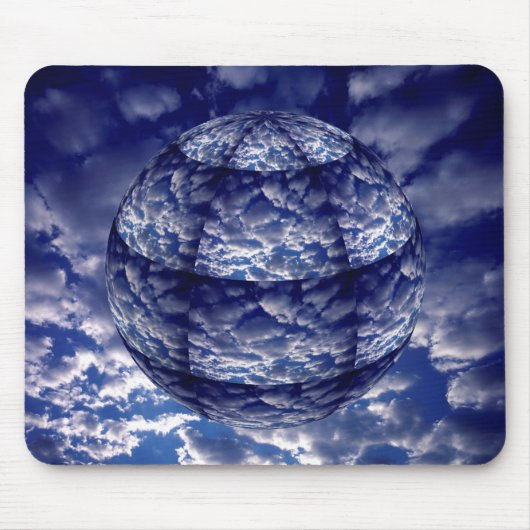 Abstracte wolk 3D bol Muismat (Voorkant)