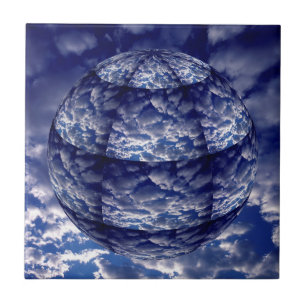 Abstracte wolk 3D bol Tegeltje