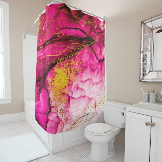 Abstracte wolken-ART. Transparante creativiteit. M Douchegordijn (In situ)